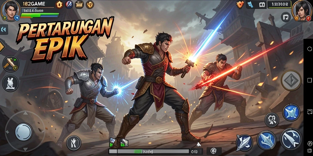 Tampilan gameplay seru dari 182GAME yang penuh aksi.