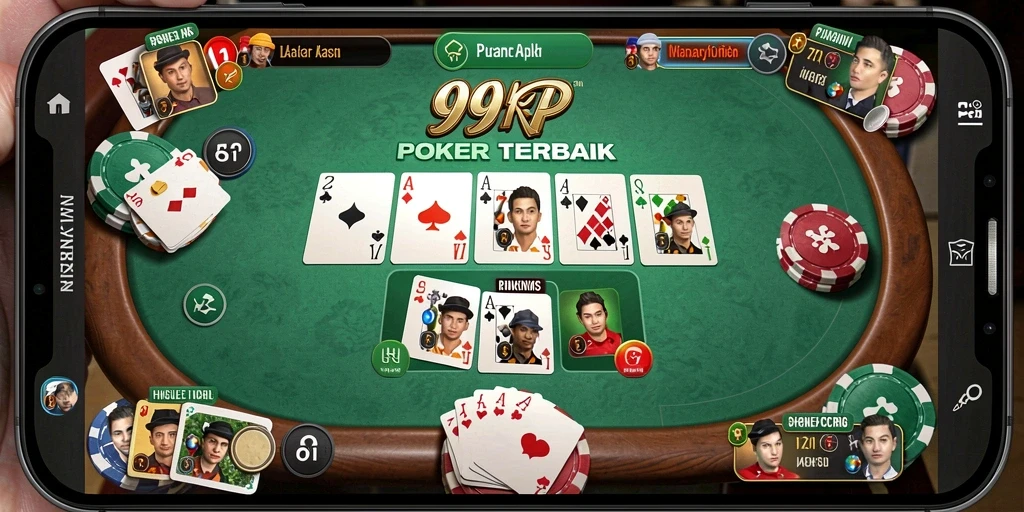 Tangkapan layar utama 99RP menampilkan aksi poker yang mendebarkan.