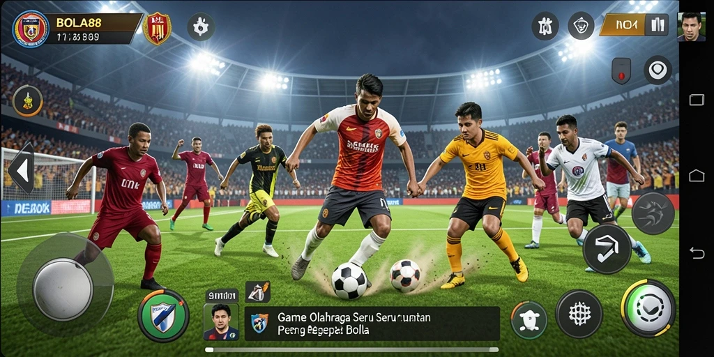 Tampilan antarmuka permainan BOLA88 yang menarik saat bertanding.