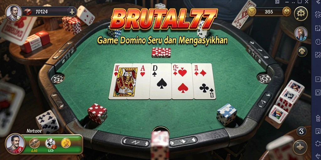 Tampilan gameplay menarik dari game Domino BRUTAL77.