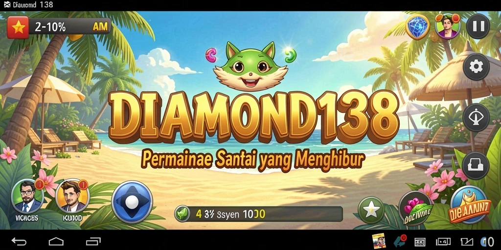 Screenshot dari gameplay santai DIAMOND138 yang penuh warna.