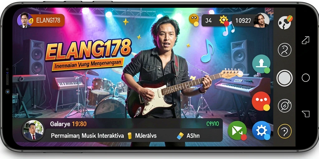 Tampilan menarik dari gameplay musik ELANG178 dengan berbagai lagu.