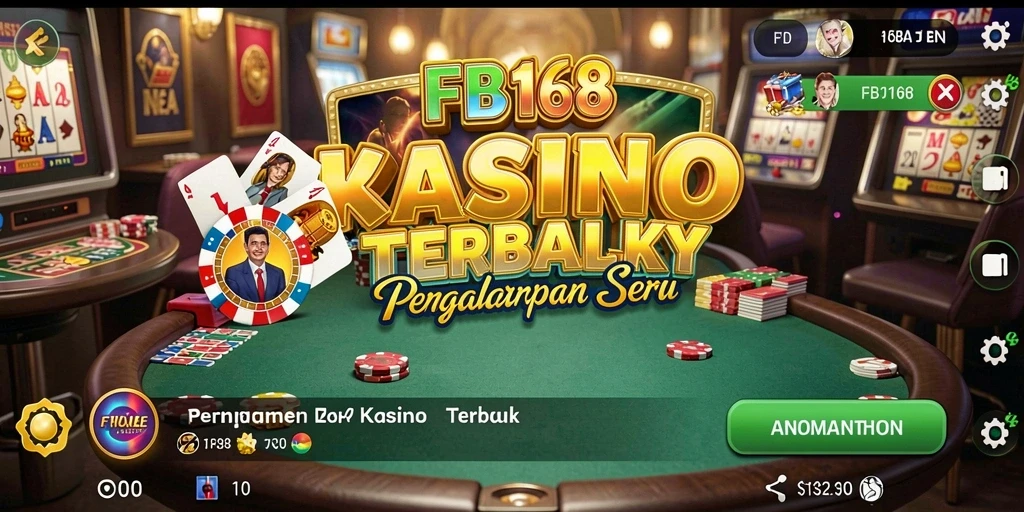 Tangkapan layar gameplay FB168 menunjukkan suasana permainan Kasino yang mengasyikkan.