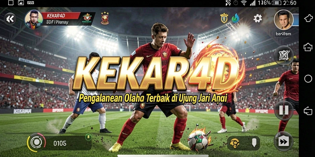 Tampilan gameplay KEKAR4D dengan aksi seru olahraga.
