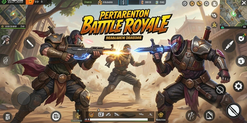 Tampilan gameplay OLYMPUS88 dengan aksi Battle Royale yang mendebarkan.