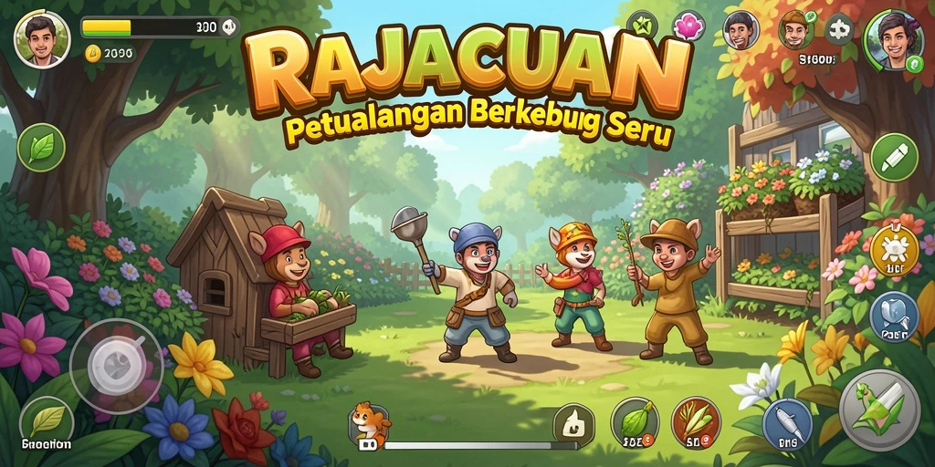 Tampilan gameplay RAJACUAN yang menarik dan seru saat bertani.