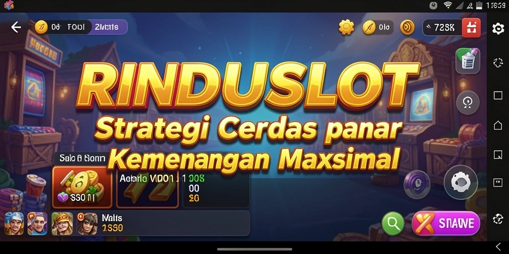 Tampilan strategi mendalam dalam gameplay RINDUSLOT yang menarik.