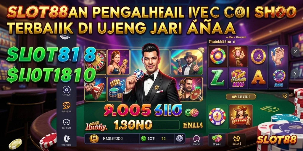 Tampilan gameplay SLOT88 yang seru dengan dealer live.
