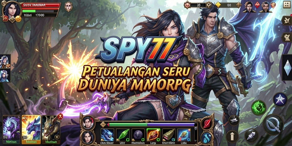 Screenshot gameplay SPY77 menampilkan aksi seru dalam dunia MMORPG.