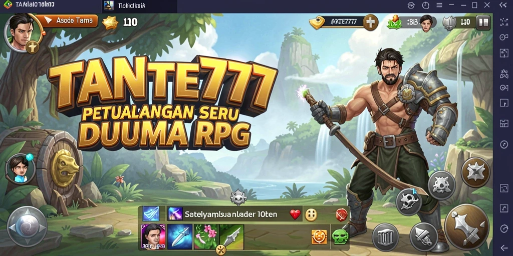 Tampilan gameplay seru dari TANTE777, penuhi misi dan tantangan.
